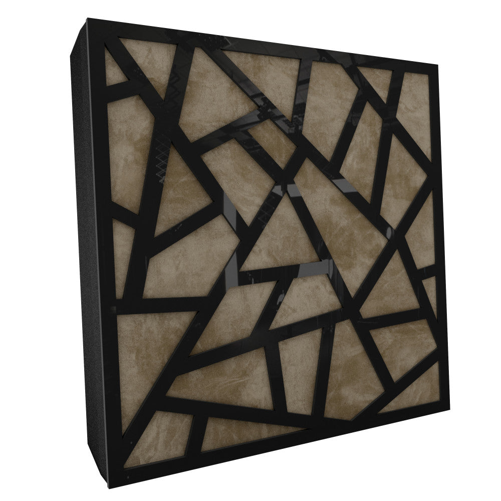 Premium R Acoustic Panel «Skyross Fabric» Zwart Hoogglans