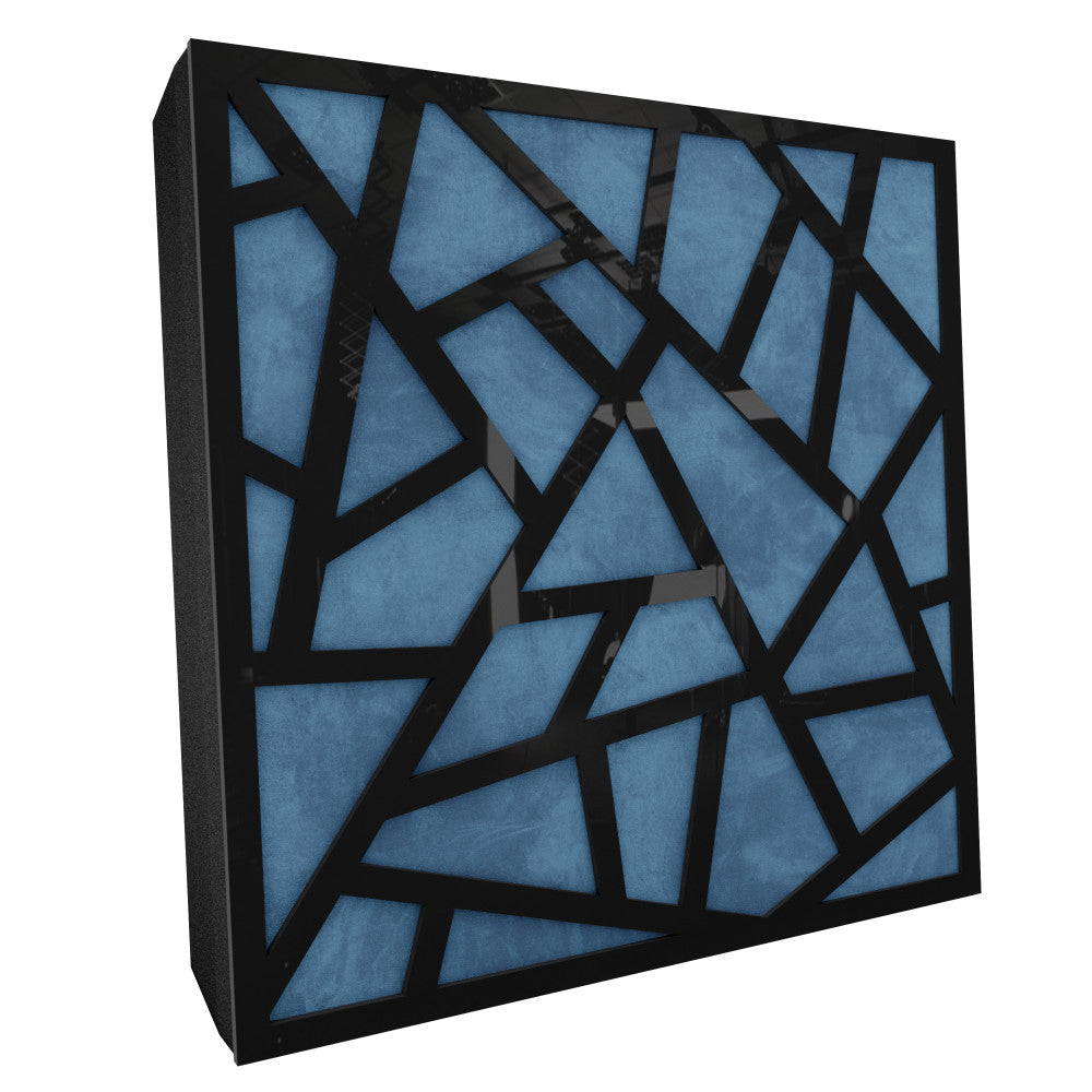 Premium R Acoustic Panel «Skyross Fabric» Zwart Hoogglans