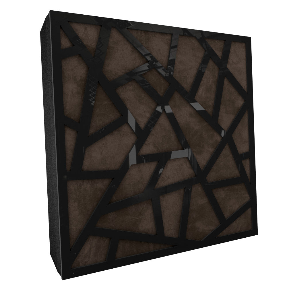 Premium R Acoustic Panel «Skyross Fabric» Zwart Hoogglans