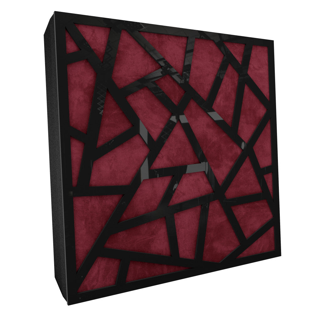 Premium R Acoustic Panel «Skyross Fabric» Zwart Hoogglans