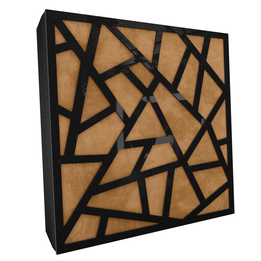 Premium R Acoustic Panel «Skyross Fabric» Zwart Hoogglans