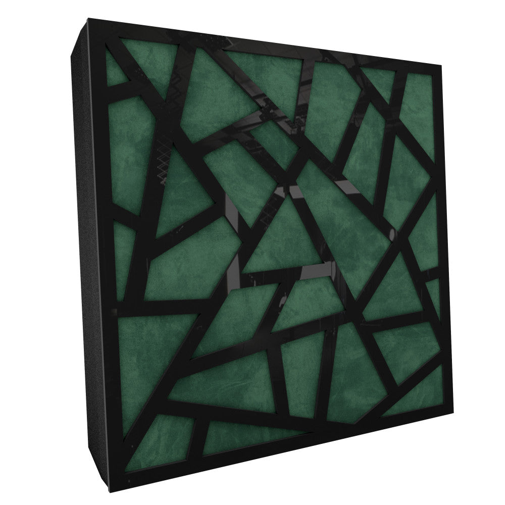 Premium R Acoustic Panel «Skyross Fabric» Zwart Hoogglans