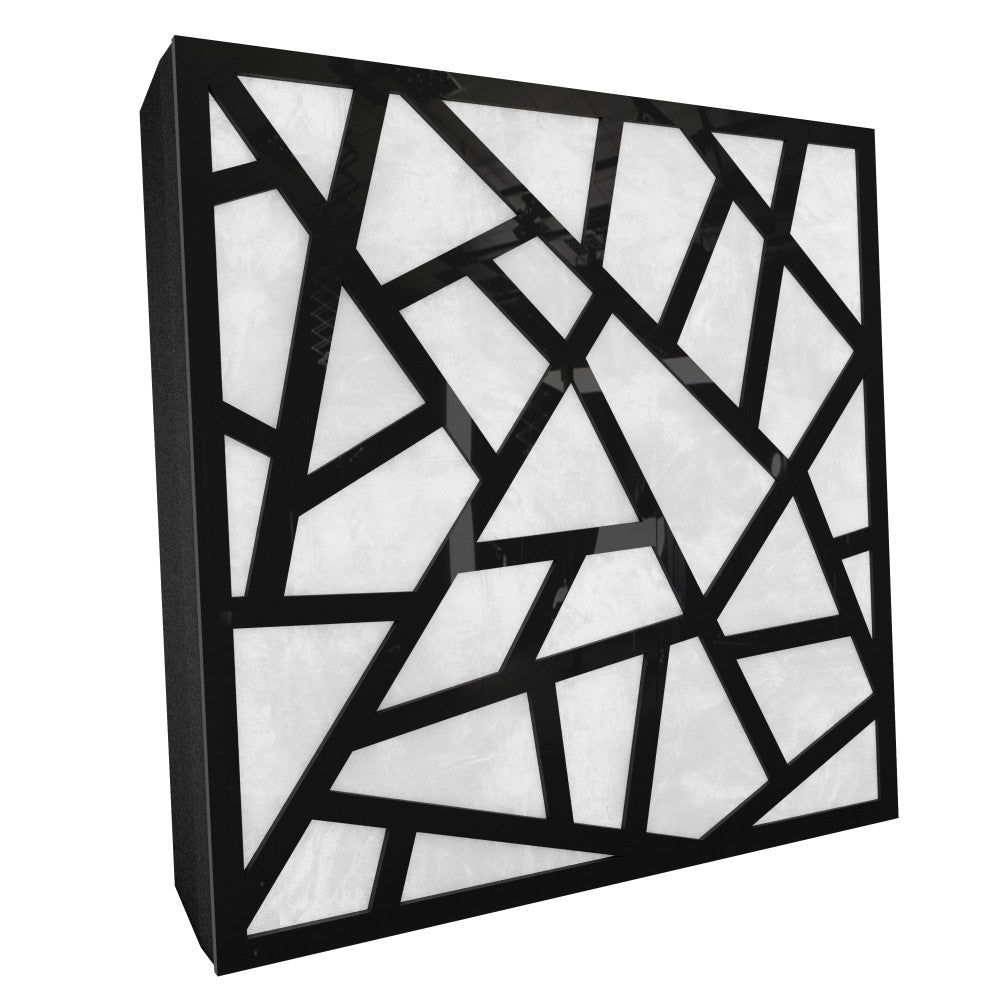 Premium R Acoustic Panel «Skyross Fabric» Zwart Hoogglans