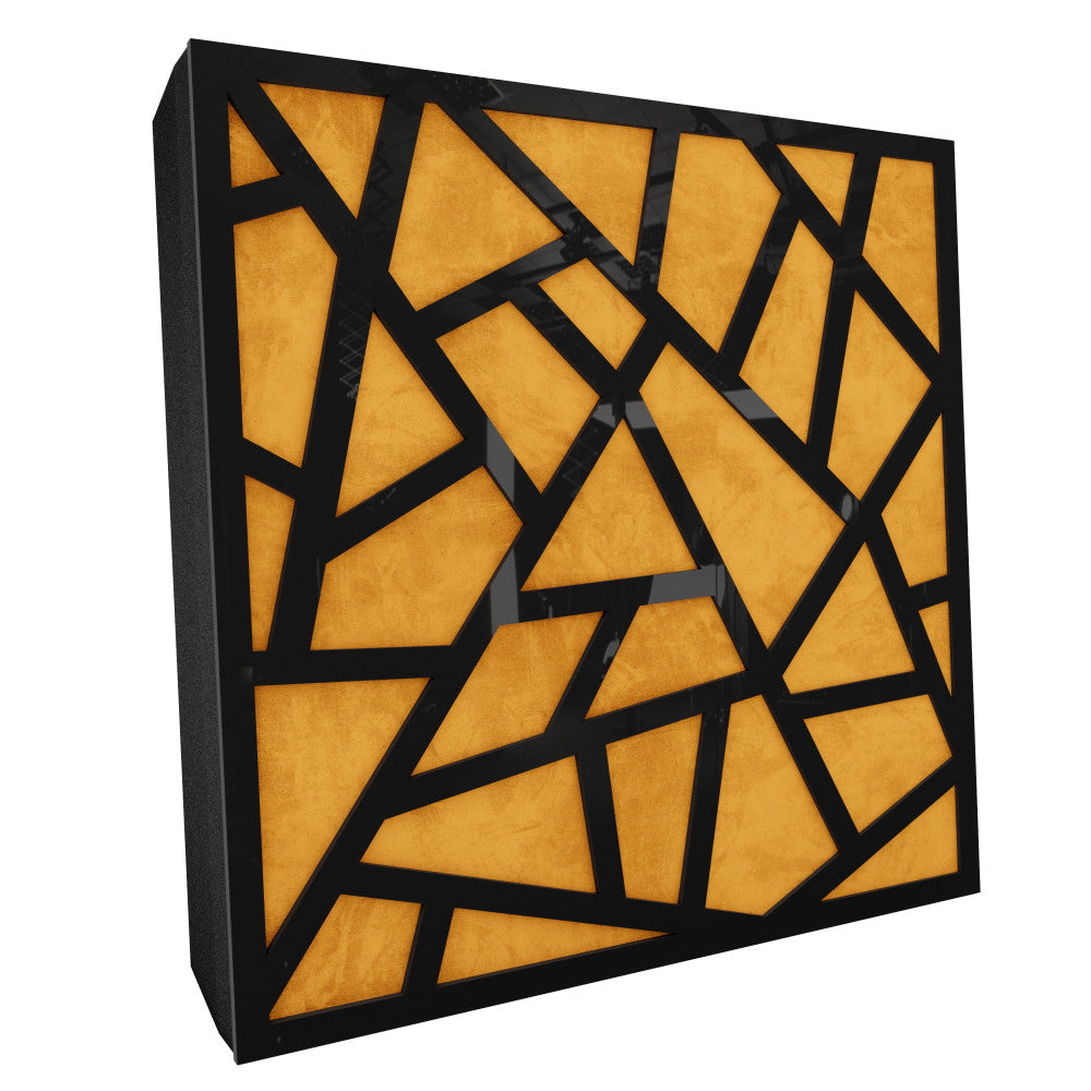 Premium R Acoustic Panel «Skyross Fabric» Zwart Hoogglans