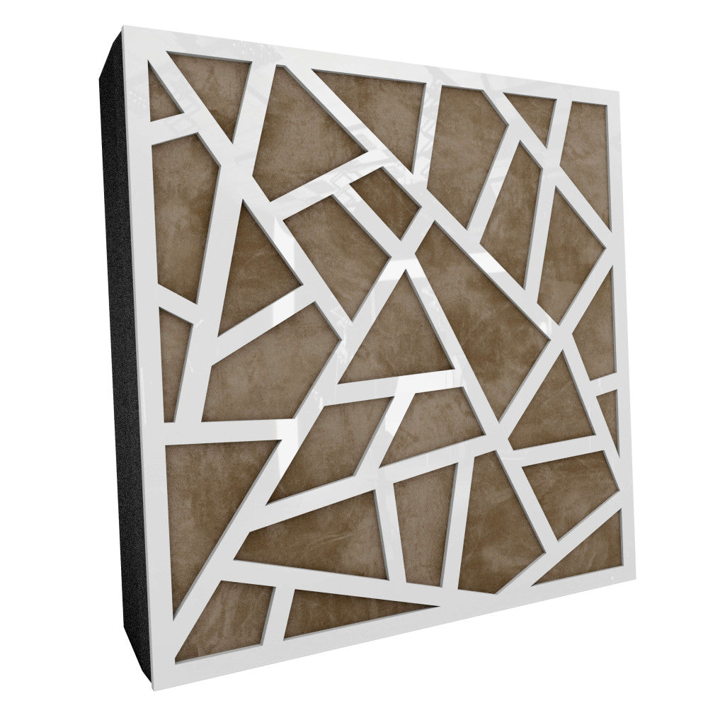 Premium R Acoustic Panel «Skyross Fabric» Wit Hoogglans