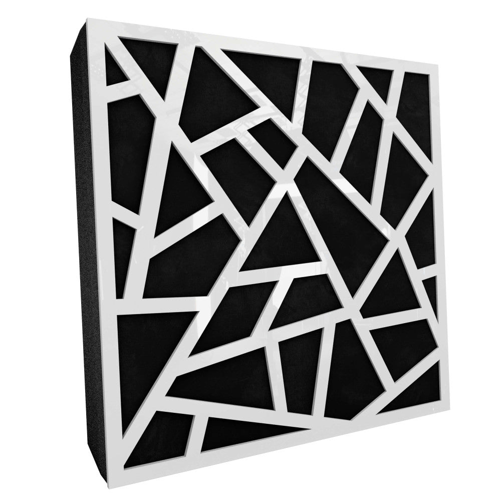 Premium R Acoustic Panel «Skyross Fabric» Wit Hoogglans