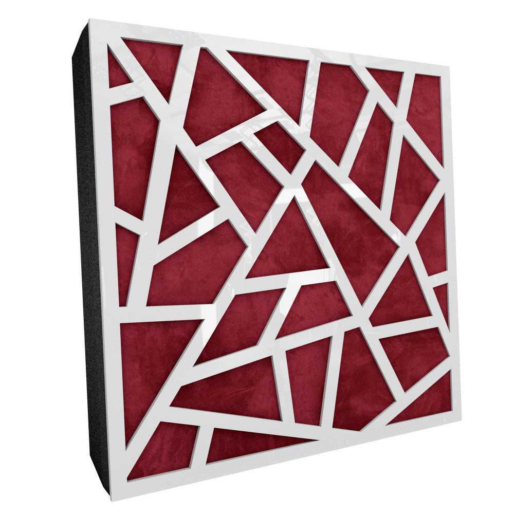 Premium R Acoustic Panel «Skyross Fabric» Wit Hoogglans