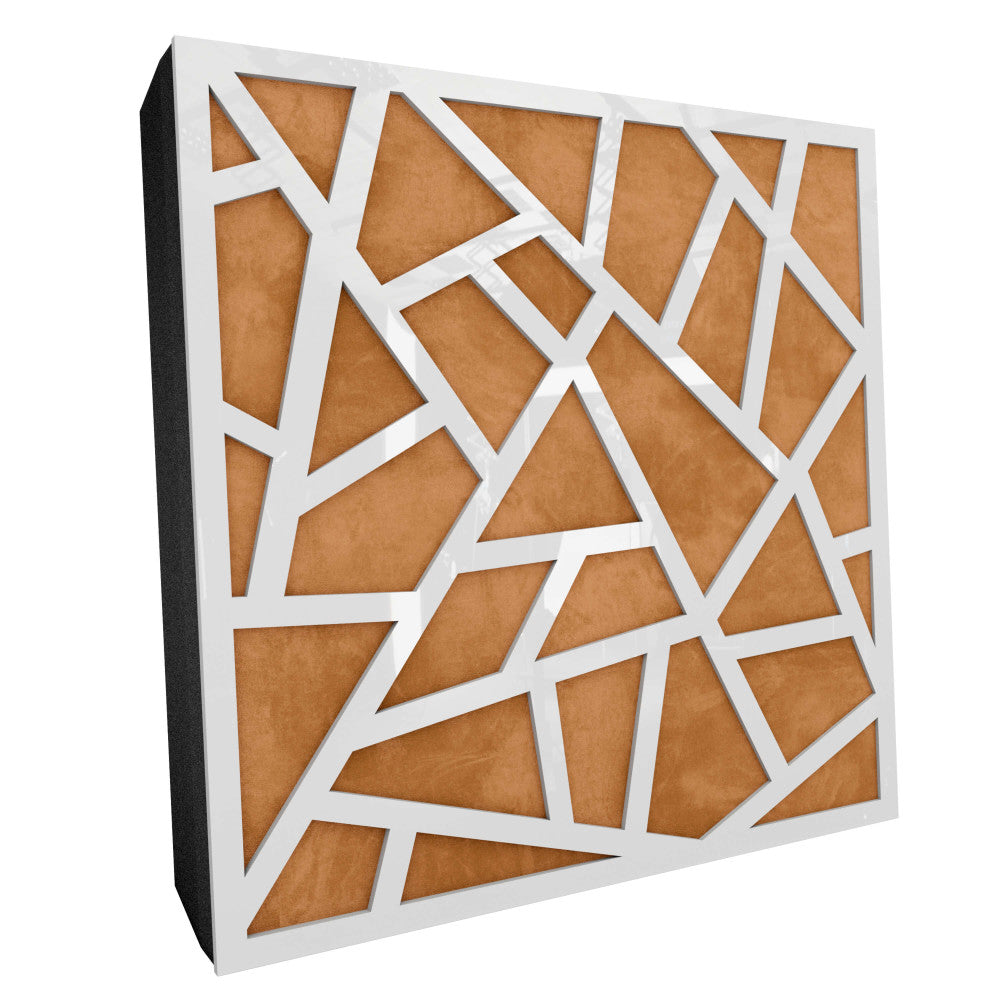 Premium R Acoustic Panel «Skyross Fabric» Wit Hoogglans