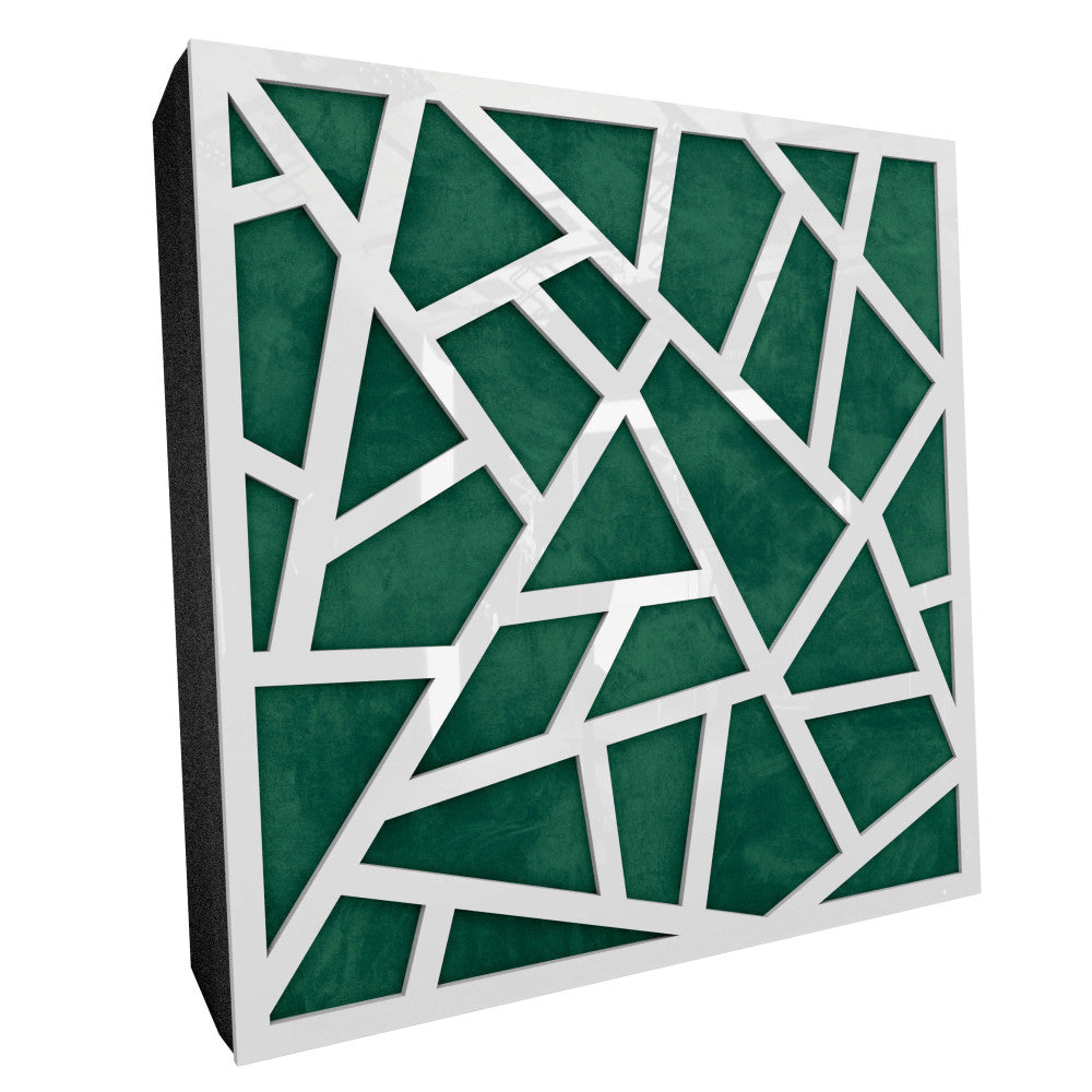 Premium R Acoustic Panel «Skyross Fabric» Wit Hoogglans