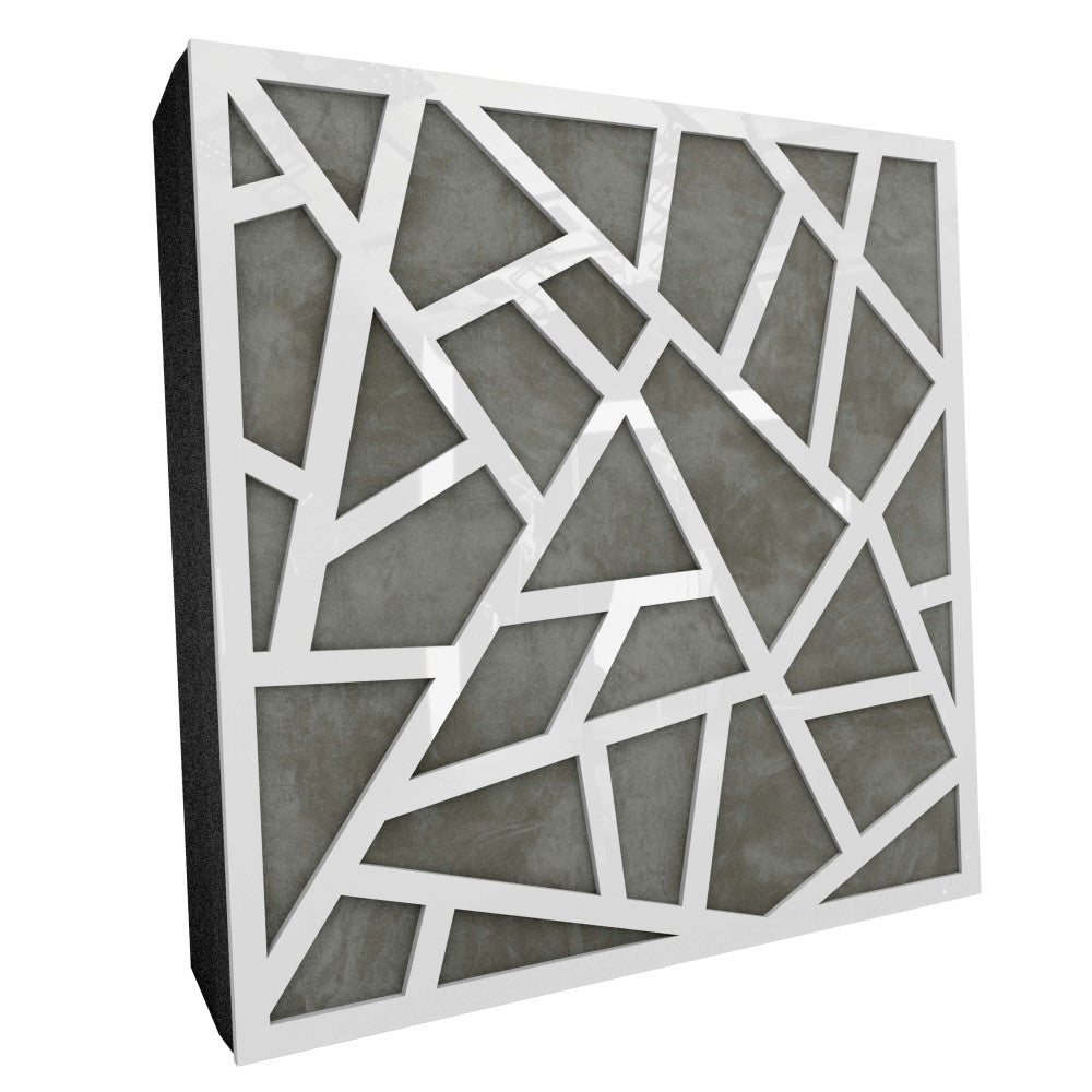 Premium R Acoustic Panel «Skyross Fabric» Wit Hoogglans