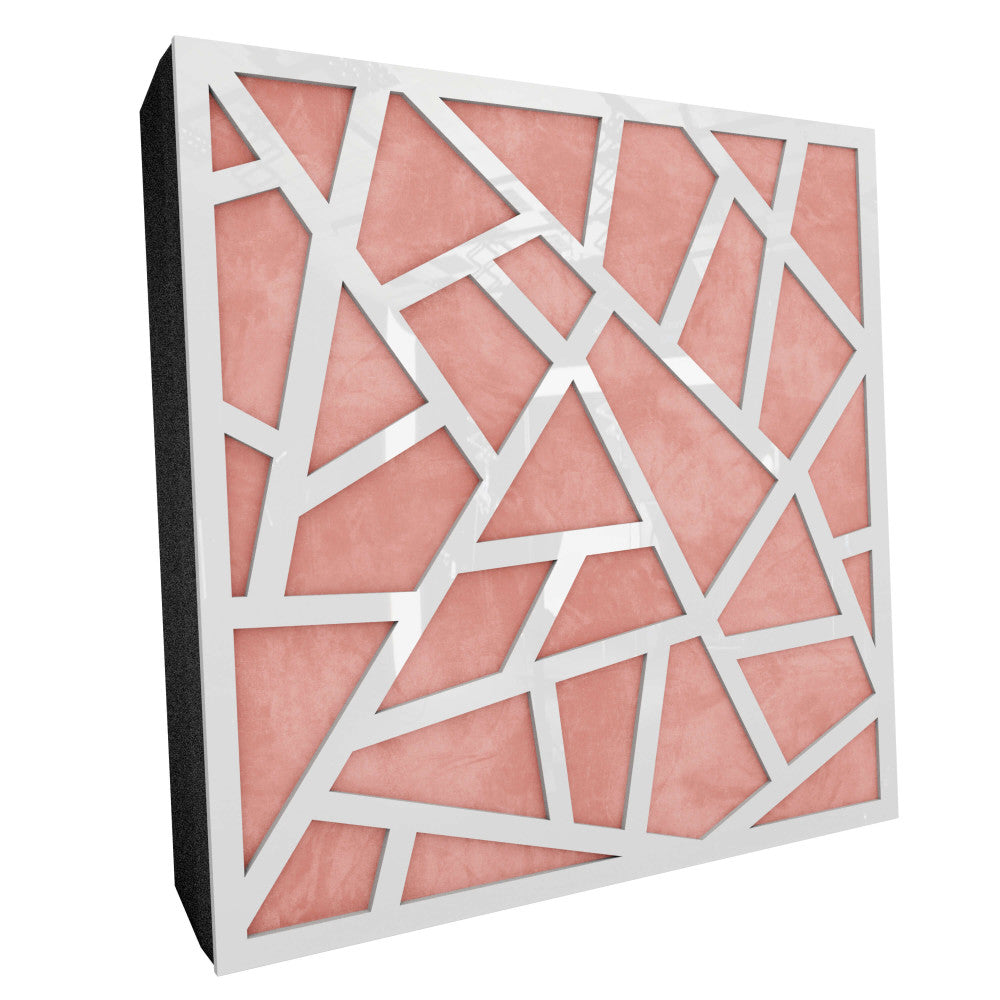 Premium R Acoustic Panel «Skyross Fabric» Wit Hoogglans