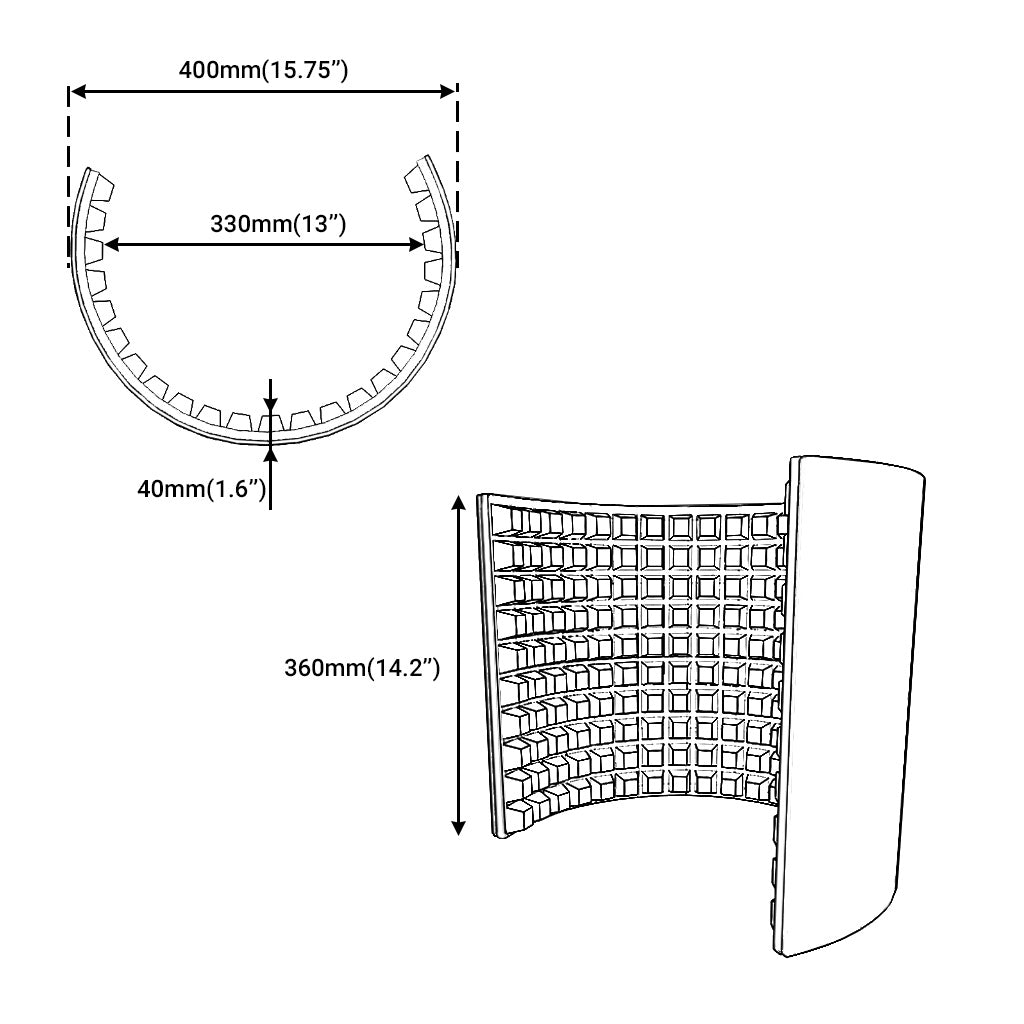 RIFFMO Microphone Isolation Shield «Airscreen Wood»