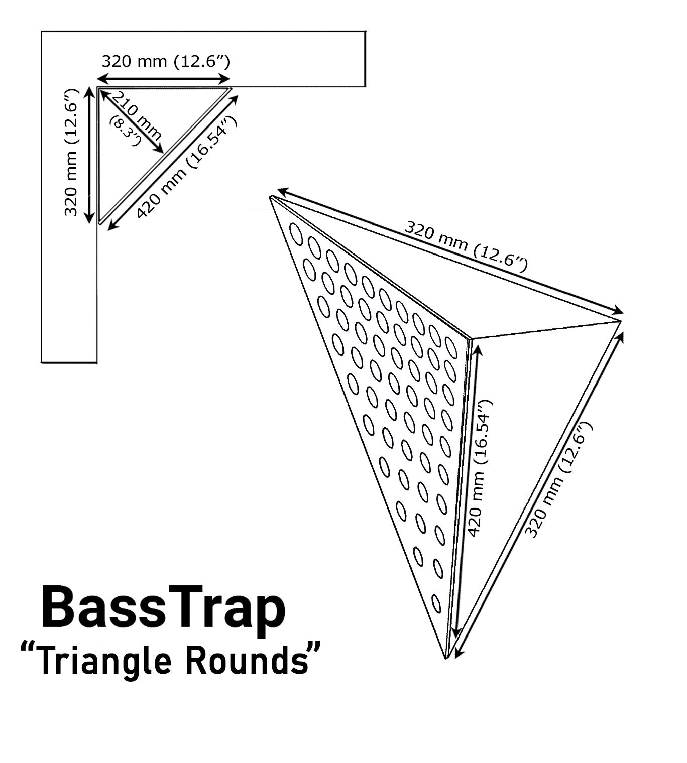 RIFFMO Corner Bass Trap «Triangle Rounds»