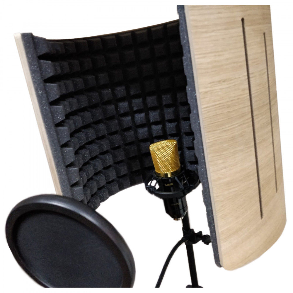RIFFMO Microphone Isolation Shield «Airscreen Wood»