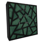 Premium R Acoustic Panel «Skyross Fabric» Zwart Hoogglans
