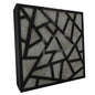 Premium R Acoustic Panel «Skyross Fabric» Zwart Hoogglans