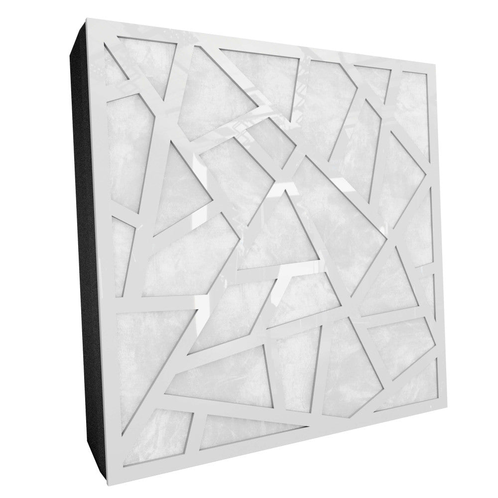 Premium R Acoustic Panel «Skyross Fabric» Wit Hoogglans